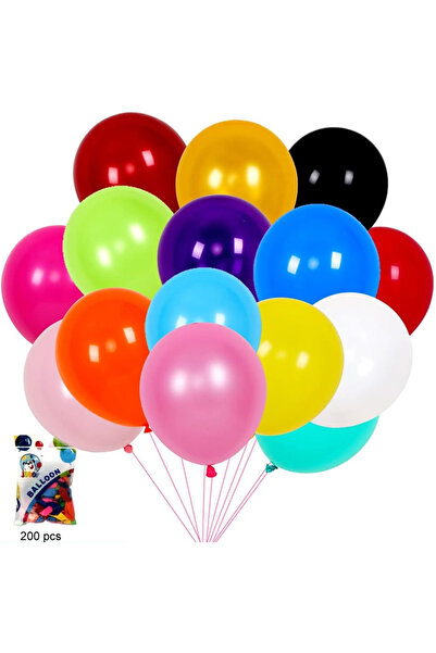 OEM Baloane colorate din LATEX Pure 10 culori 25-27 cm set de 200 bucăți