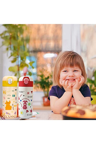 Cocobee Steel Water Bottle for Kids Bottle Double Walled Vacuum Insulated Bottle Flask for School Blue 480ML