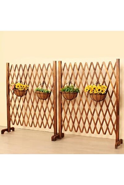 genric FFD Wooden Freestanding Portable Expandable Garden Fence - Wicker Trellis Pet Gate 120cm Pack of 2