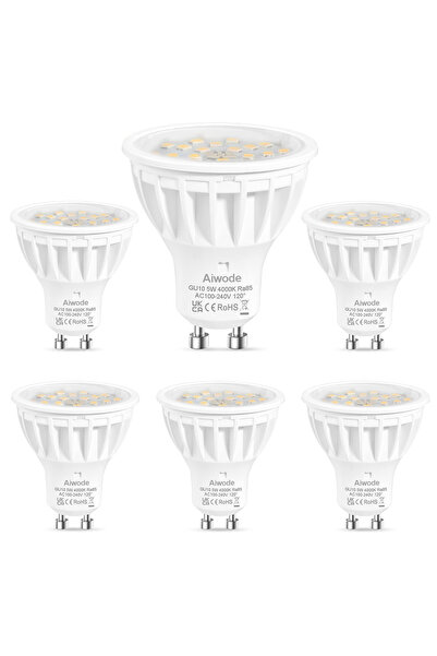 OEM Becuri LED GU10 alb neutru, 5W 4000K 600LM, RA85 600lm unghi de fascicul 120, set de 6 buc.