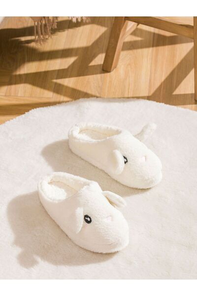 LC Waikiki Lcw Home Plush Women's House Slippers with Rabbit Figure