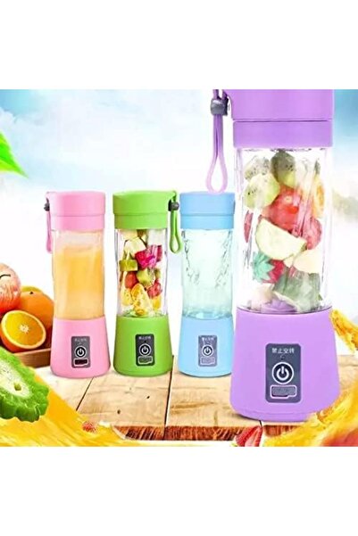 ARTC USB Juicer Blender Portable Rechargeable Mixer Grinder with six Blade Smoothies (Random Color)