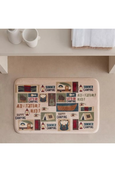 Home Box Adventurer Gwen Camp Memory Foam Bath Mat with PVC - 40x60 cm