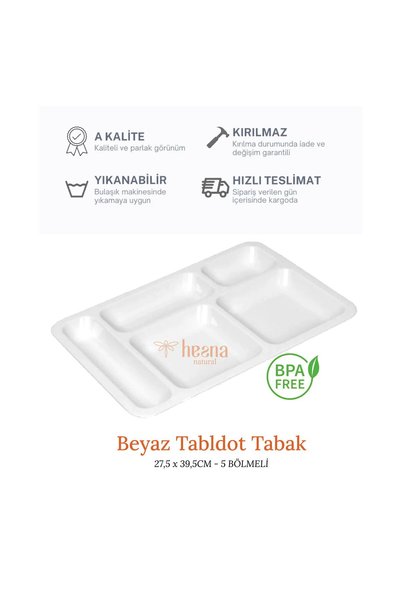 Hesna Natural 5-Eyed White Table D'Hôte Plate, Table D'Hôte, Table D'Hôte
