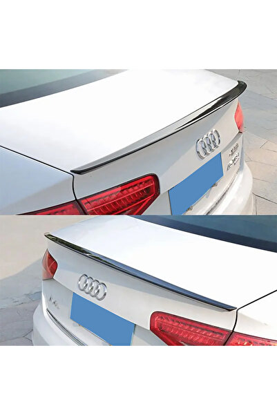 HasAkman Audi A4 Sedan Bagaj Üstü İthal Spoiler Parlak Siyah Plastik Spoyler ...