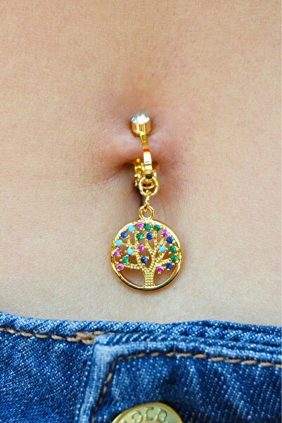 Mu Minamu Mıknatıslı Göbek Piercing – Deliksiz Kullanım Zirkon Taşlı Deliksiz...