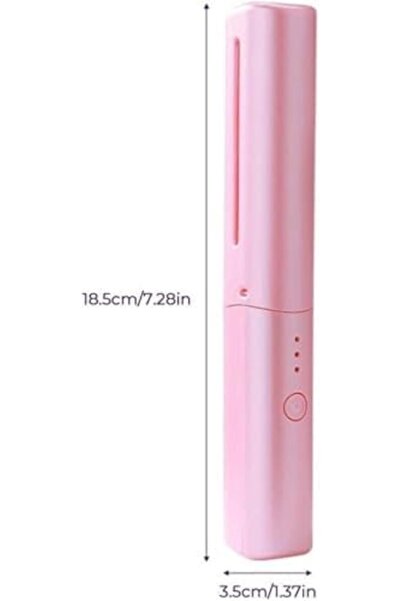 Generic NEW Cordless Hair Straightener For Women Girls 2 In 1 Hair Straightener And Curler Mini Dual-Purpose