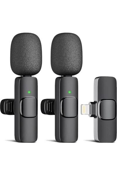 Shopi NEW Wireless Lavalier Microphone for iPhone iPad, 2 Professional Wireless Lavalier Microphone with C