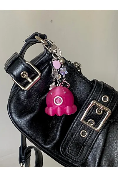bettymettys Starry Big Pink Jellyfish Jellyfish Octopus Fairycore Coquette Bag Charm Keychain