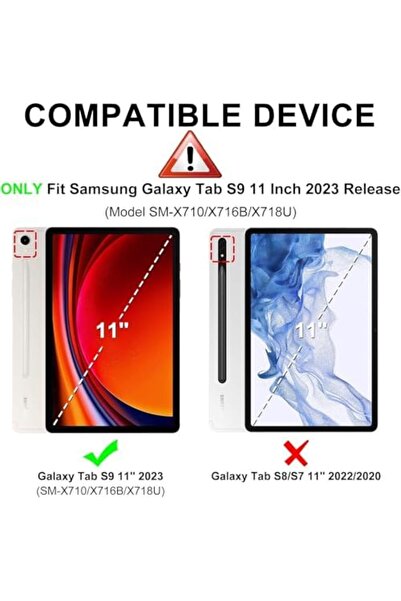 Generic Case Compatible S9 Keyboard Detachable Bluetooth Keyboard, Stand Folio Keyboard Cover