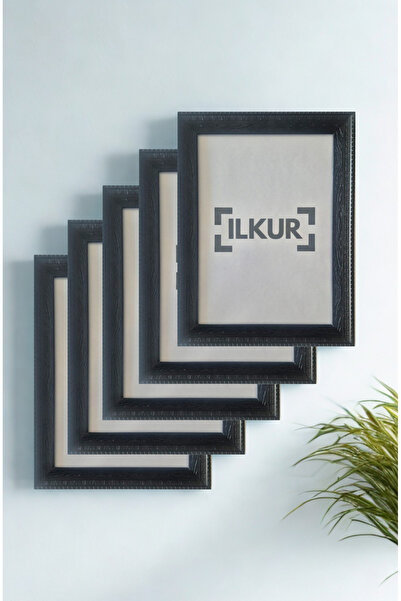 ilkur Set de cinci rame din lemn cu model, cu sticlă mată, dimensiune A4 (21x...