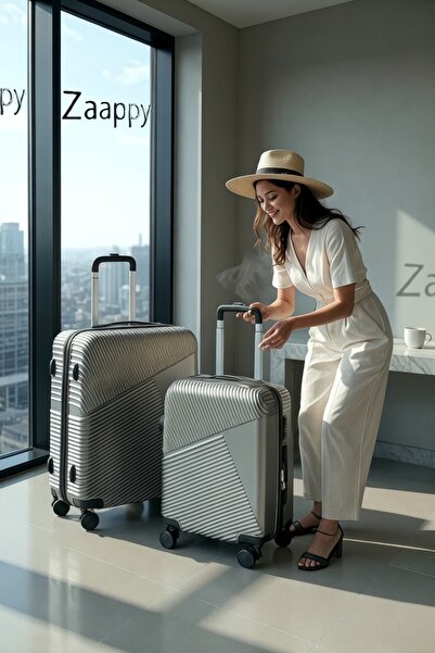 ZAAPPY Lightweight Hard Shell 20 Inch (7-10kg) & 24 Inch (20-25kg) Combo Light Purple