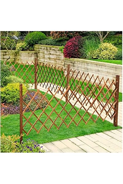 genric FFD Wood Fence for Garden - Expandable Wooden Trellis Safety Gate for Pets - Freestanding Fence
