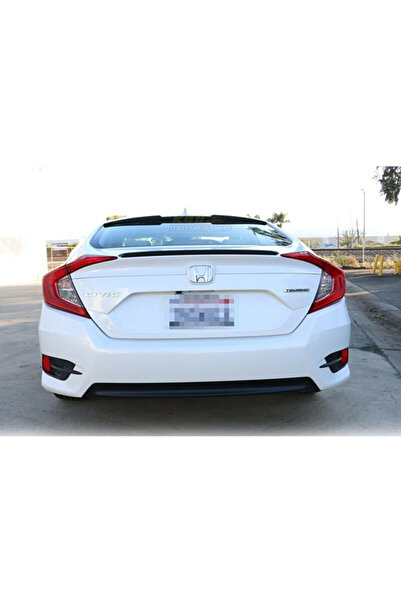 HasAkman Honda Civic Fc5 RS Cam Üstü İthal Spoiler Parlak Siyah Plastik Spoyl...