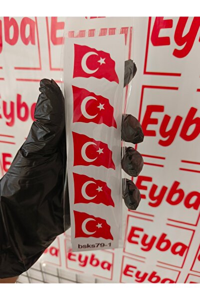 EYBA علم متموج 5 قطع مقاس 4 × 3 سم، ملصق طباعة ملون، دراجة، مقطورة، سيارة، در...