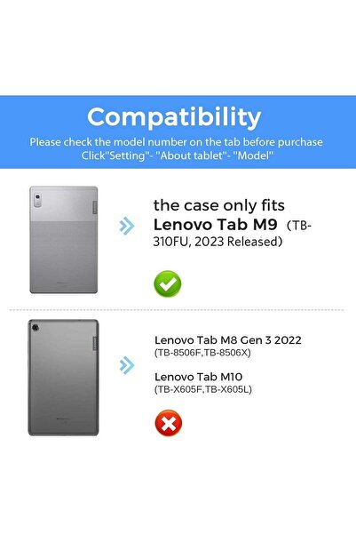 SIGLOO Husa Slim Sigloo, Smart Cover, Trifold, pentru tableta Lenovo Tab M9, TB-310FU, 9", Mosaic