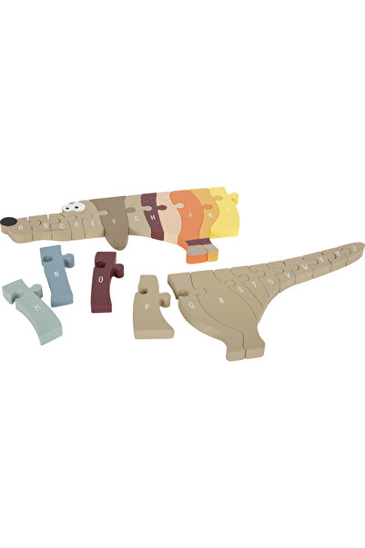 Small Foot Puzzle din lemn cu alfabet, Cățel, Small Foot 26 piese