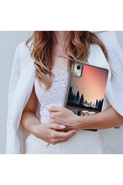 SIGLOO Husa premium Slim Smart Cover Trifold pentru Lenovo Tab M11 2024 11 inci mirror in the lake