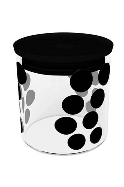 Generic DotDot Storage Jar Black 0.65Liters