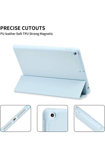 SIGLOO Premium case for iPad Pro 11 2018-2022, synthetic leather, PC back, Pen holder, shockproof, 11", Blue