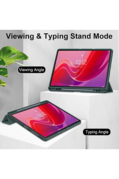 SIGLOO Premium case for Lenovo Tab M11 2024, 11", synthetic leather, Pen holder, Pine Green