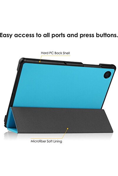 SIGLOO Husa premium pentru Samsung Galaxy Tab S9 S9 FE Slim Smart Cover Trifold 11 inci Light Blue