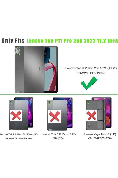 SIGLOO Husa Slim Smart Cover Trifold pentru Lenovo Tab P11 Pro 2nd Gen 11.2 inci black