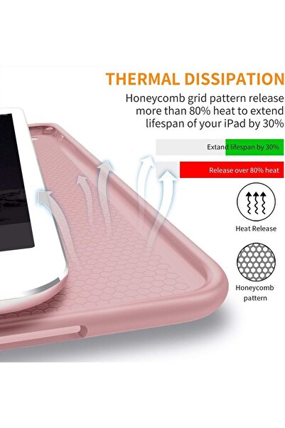 SIGLOO Husa Slim Smart Cover Trifold Xiaomi RedMI Pad 10.6 inci Silicon protectie360 rose gold