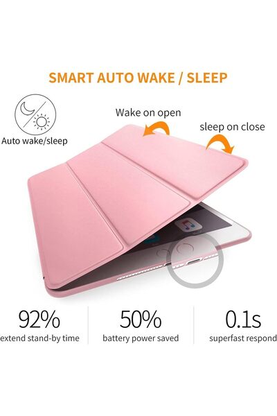 SIGLOO Husa Slim Smart Cover Trifold Xiaomi RedMI Pad 10.6 inci Silicon protectie360 rose gold