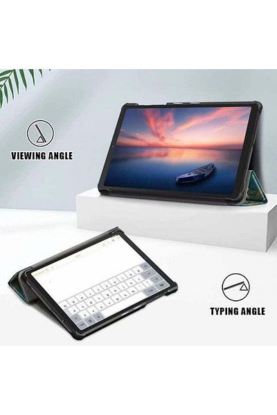 SIGLOO Husa Slim Smart Cover Trifold pentru Lenovo Tab M10 Plus 10.6 inci premium red wine