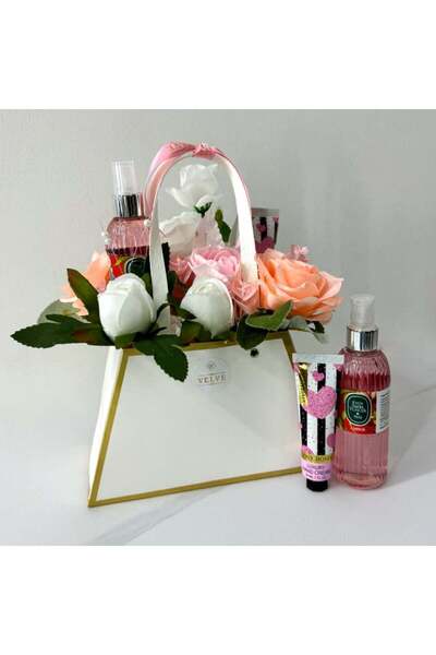 velve Cosulet cadou Vivv, flori artizanale, crema de maini Vivian Gray si Apa...