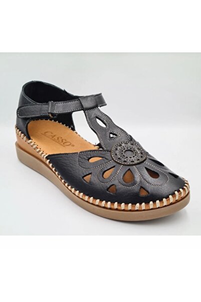 Brs Casso Genuine Leather Handmade Closed-Front Sandal