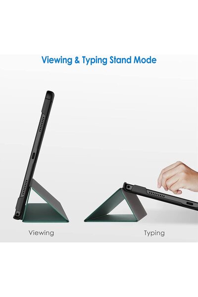 SIGLOO Husa Slim Smart Cover Trifold pentru Samsung Galaxy Tab S6 Lite 10.4 inci pine green