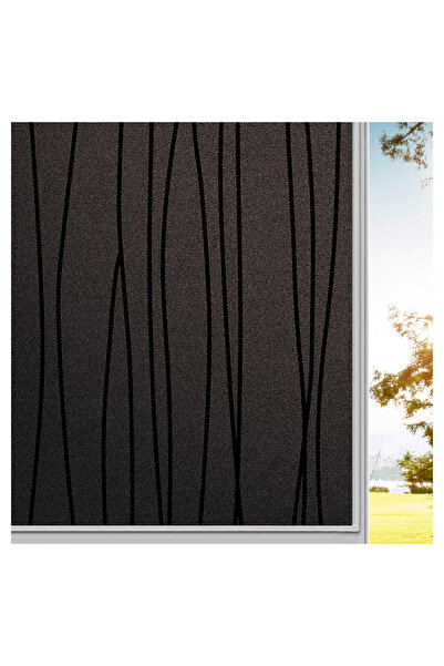 OEM Folie de intimitate opacă pentru ferestre NEGră, cu protecție UV 44,5x200 cm