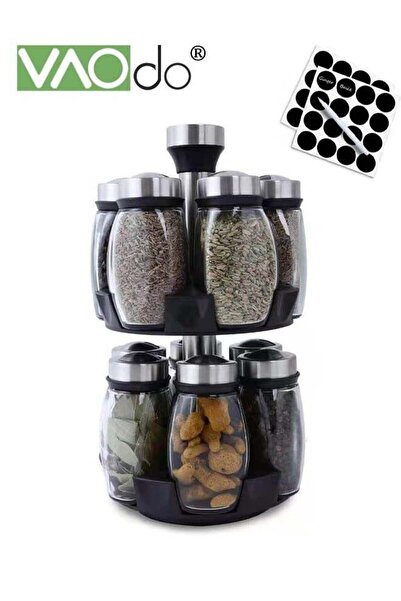 Generic VAOdo 13PCS Revolving Spice Rack Organizer Countertop Spinning Spice Storage Rack Tower Organizer w