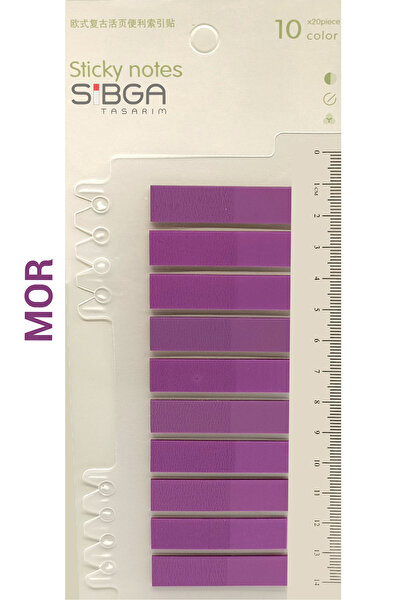 sibga tasarım Şeffaf Mor Renkli Postit Post-it Post It. Kitap Ayracı Ayraç Postit Sticker Not Kağıdı 200 yaprak