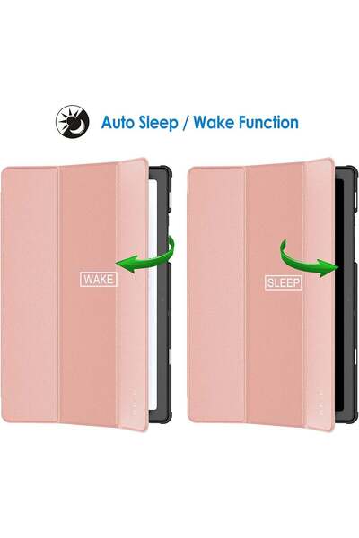 SIGLOO Husa premium UltraSlim tip stand cu functie sleep wake up Galaxy Tab A9 8.7 inci pink