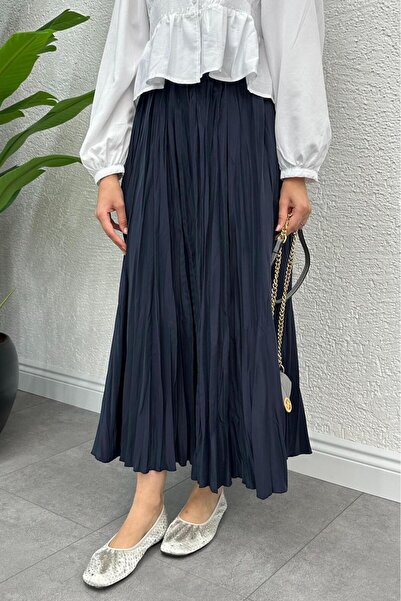PEMAA Standard Size Elastic Waist Long Crash Skirt