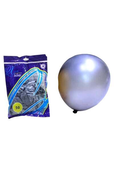Balloon Set of 50 Silver Balloons for Parties and Occasions