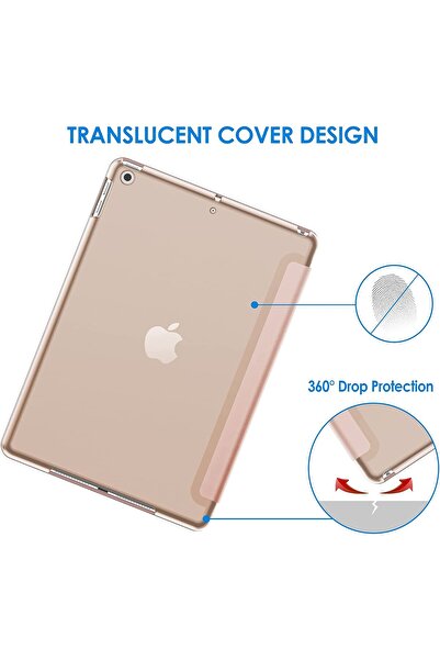 SIGLOO Case for iPad 10.2 inch tablet model 9 8 7 2019 2020 2021 with wake up sleep function pink