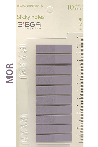sibga tasarım Şeffaf Mor Renkli Postit Post-it Post It. Kitap Ayracı Ayraç Po...