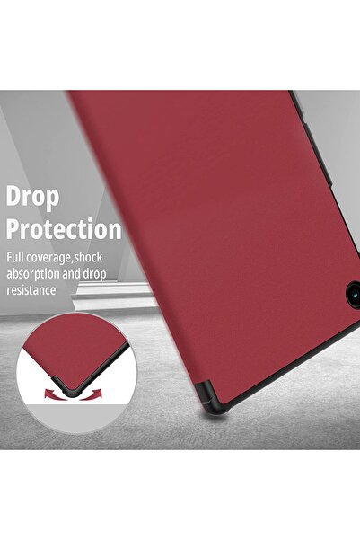 SIGLOO Husa premium Slim Smart Cover Trifold pentru Samsung Galaxy Tab A8 10.5 inci burgundy
