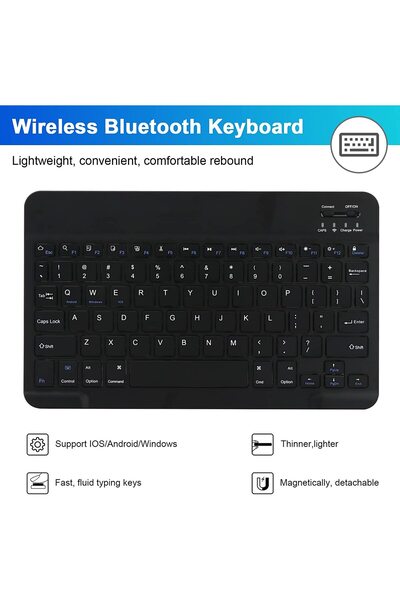 SIGLOO Husa cu tastatura si mouse Wireless Bluetooth pentru Galaxy Tab A7 Lite 8.7 inci black