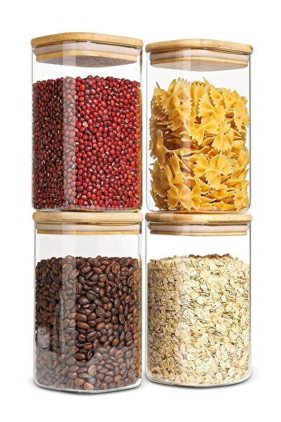 Generic Glass Jars Set 1500ML Food Cereal Storage Spice Containers for Home K...