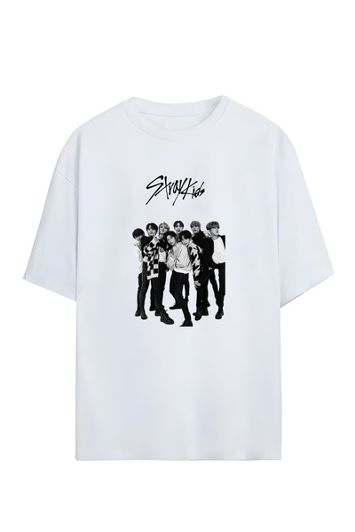 GraffTee STRAY KIDS ΟΥΝΙΣΕΞ OVERSIZE ΒΑΜΒΑΚΕΡΟ ΜΠΛΟΥΖΑΚΙ