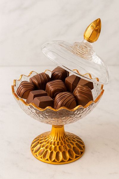 ALMASA dessert plate with lid