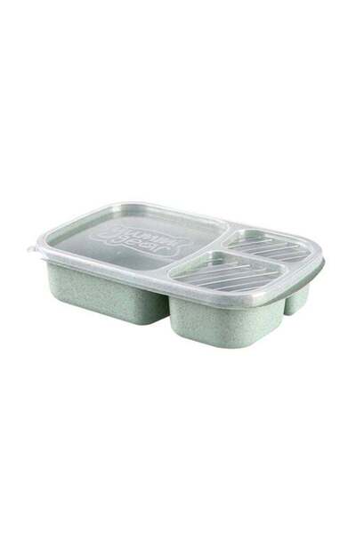 Generic 3-Grid Lunch Box With Lid Assorted 23.5x15x5cm