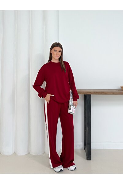 02Lady Fashion Σετ αθλητική φόρμα με φαρδύ ύφασμα με φαρδύ λουράκι