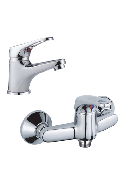 La brocca SIENA LOT1 sink + shower mixer set, Single lever, Slim design, Water saving, Silent