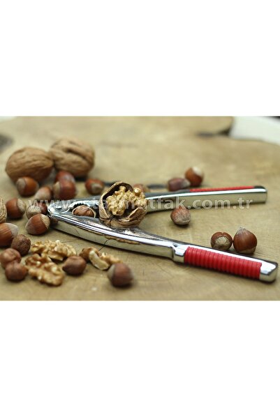 EZMK EV GEREÇLERİ Walnut and Hazelnut Cracker Aluminum Eye, Chrome Plated, 1 Piece